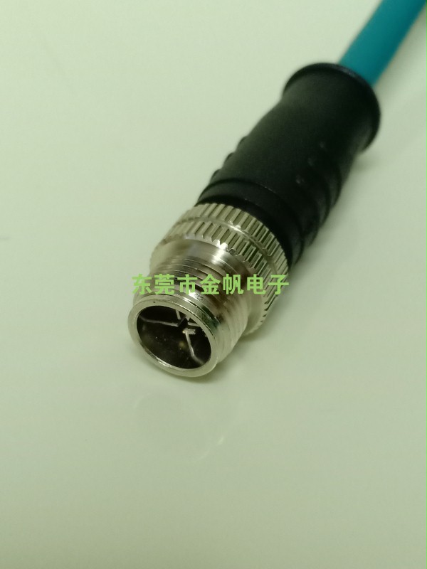 M12 X-code  插头Moding预铸PUR-CAT6A线束