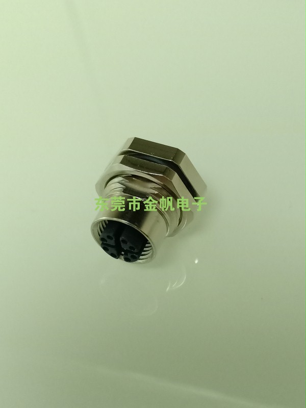 M12 X-code  插座板端后安装PCB焊接式