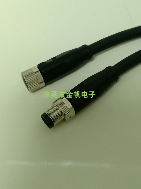 M8 5PIN 直型公针molding插头