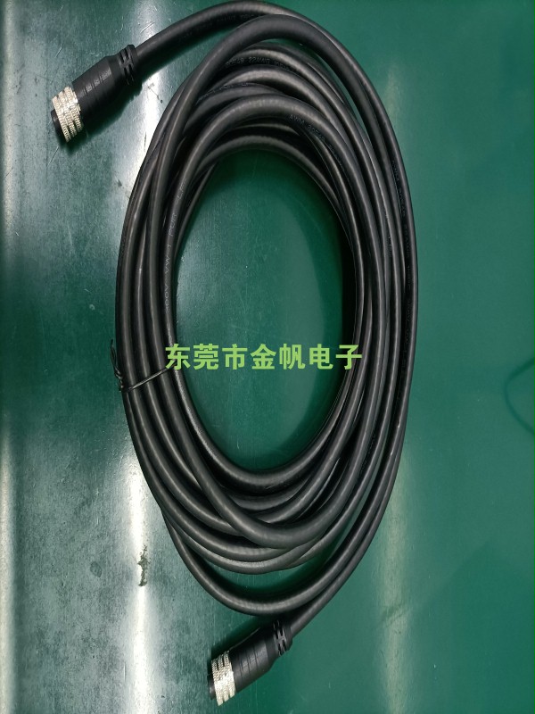 M12 8芯母头直型线束